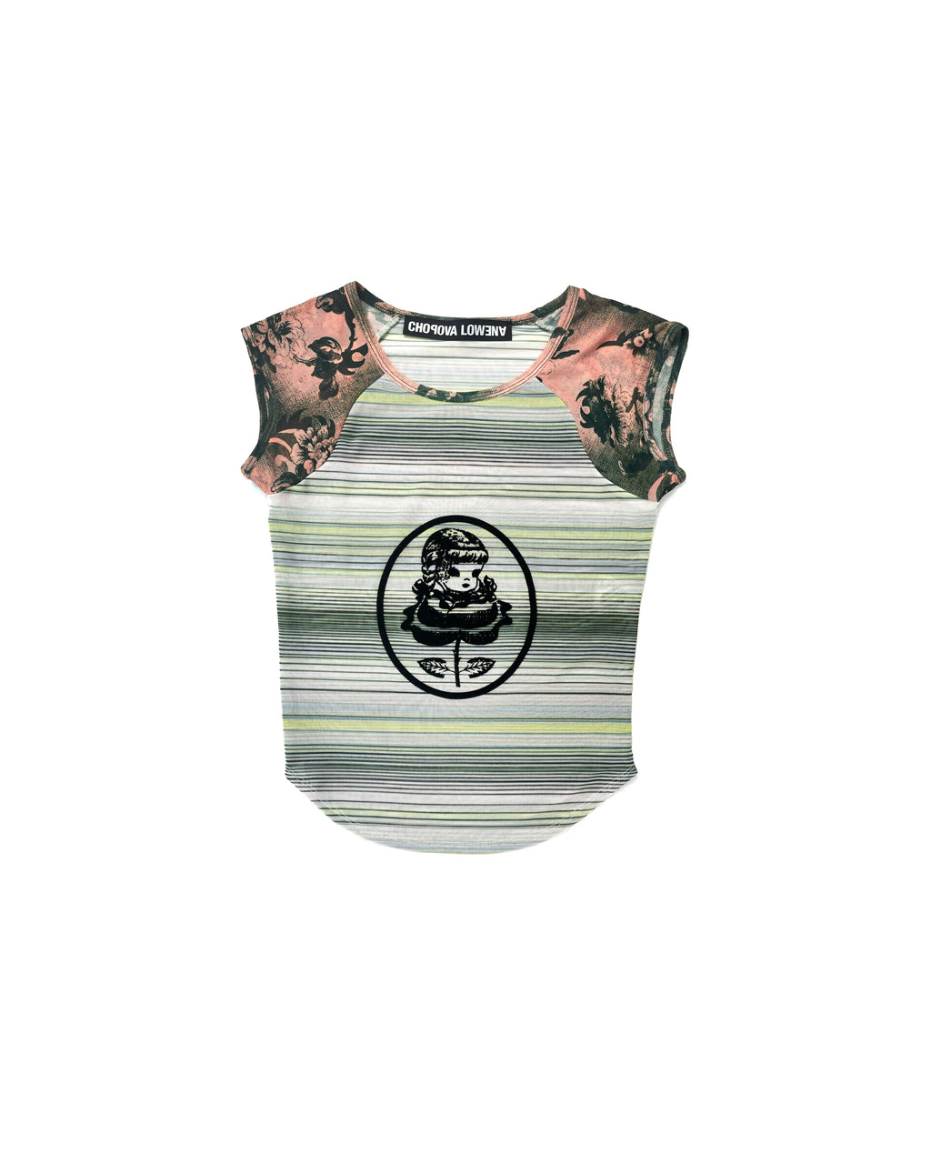 Angelica Flocked Short Sleeve Top