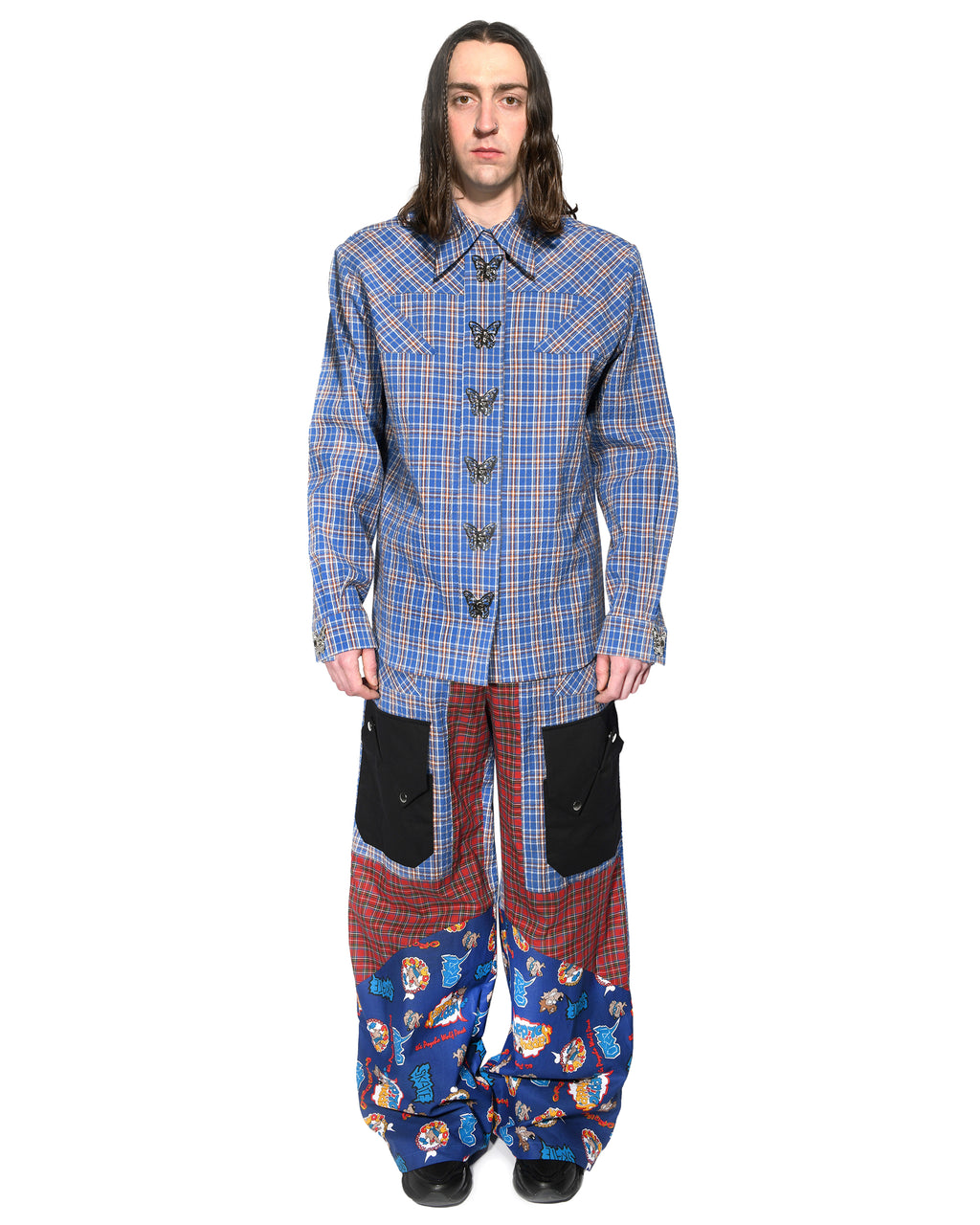 Blue Tartan Butterfly Shirt