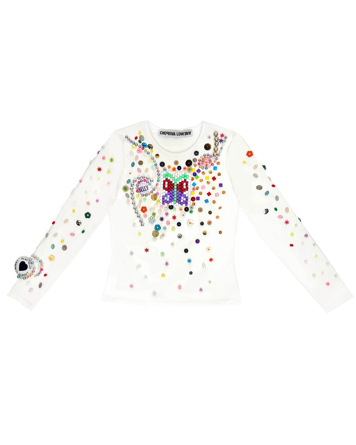 Day Defunct Beaded Jersey Top