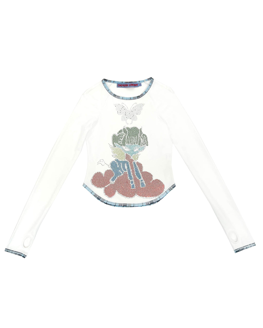 Crystal Cloud Fitted Jersey Top