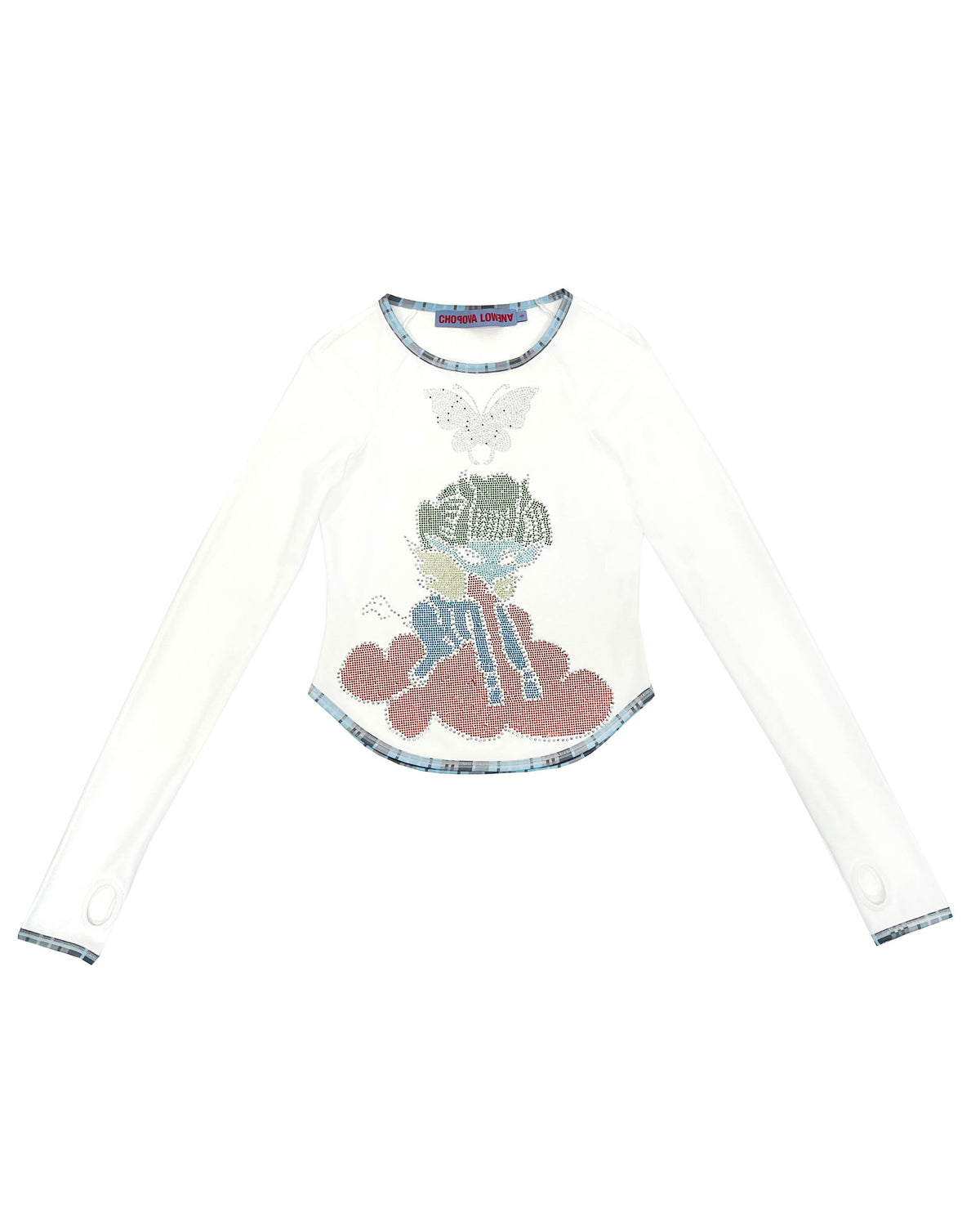 Crystal Cloud Fitted Jersey Top