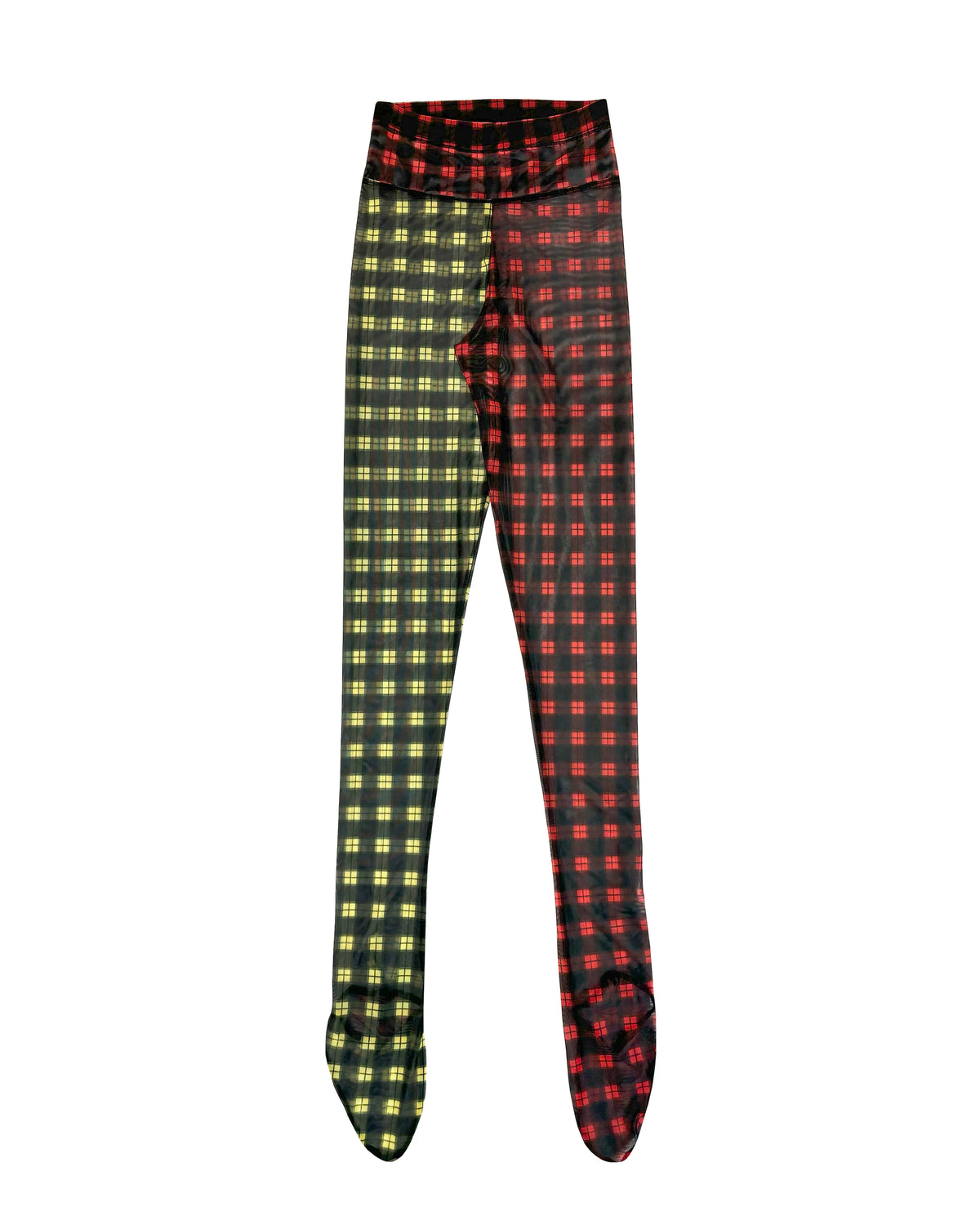 Plaid Mesh Leggings