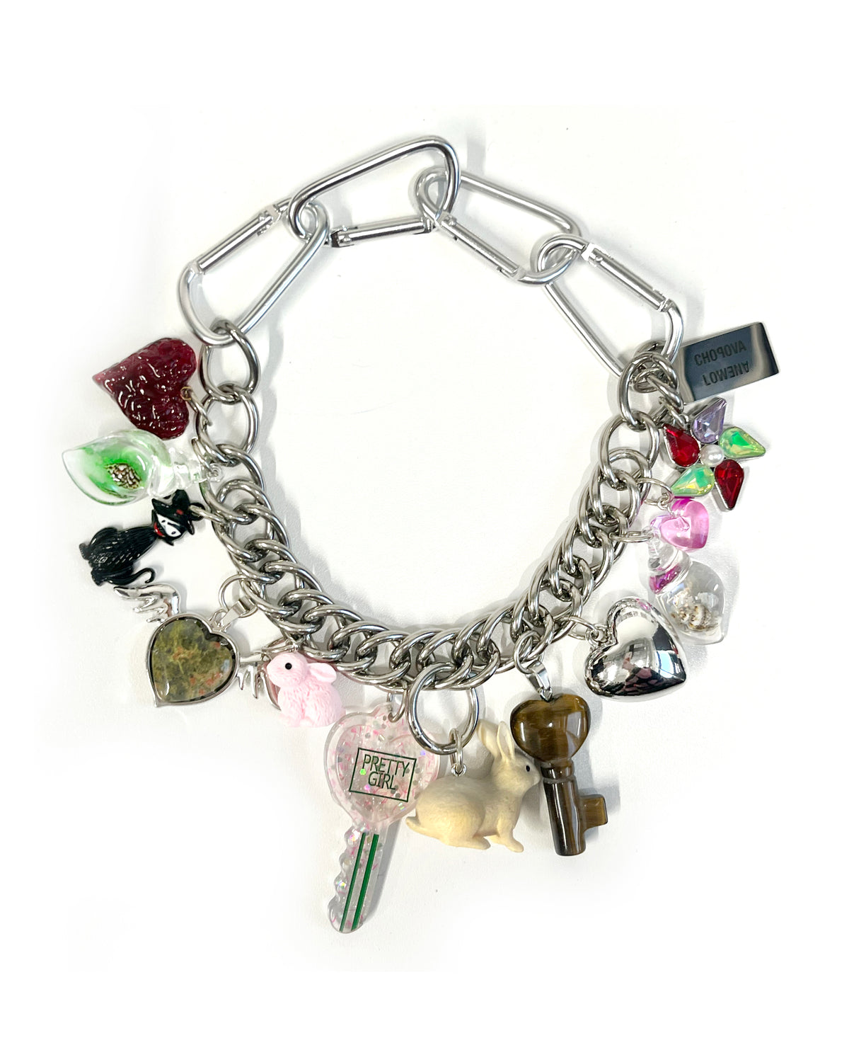 Shell and Back Carabiner Necklace