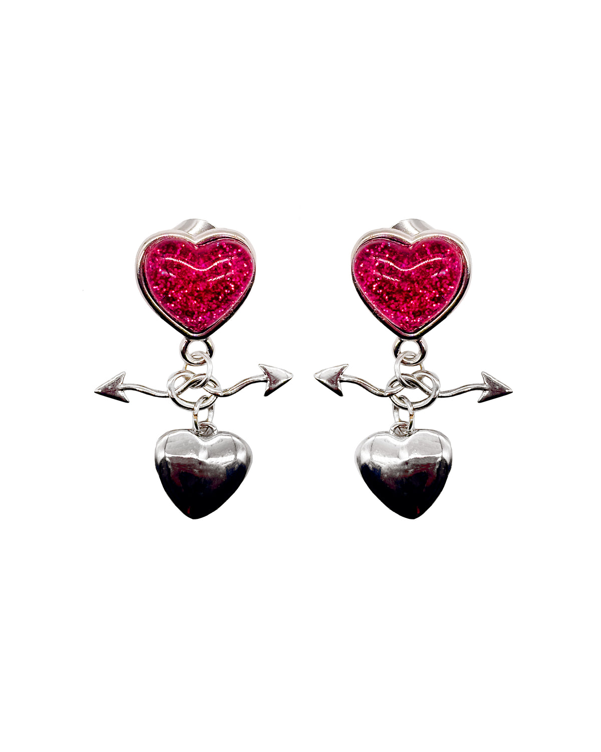 Entwined Heart Drop Earring