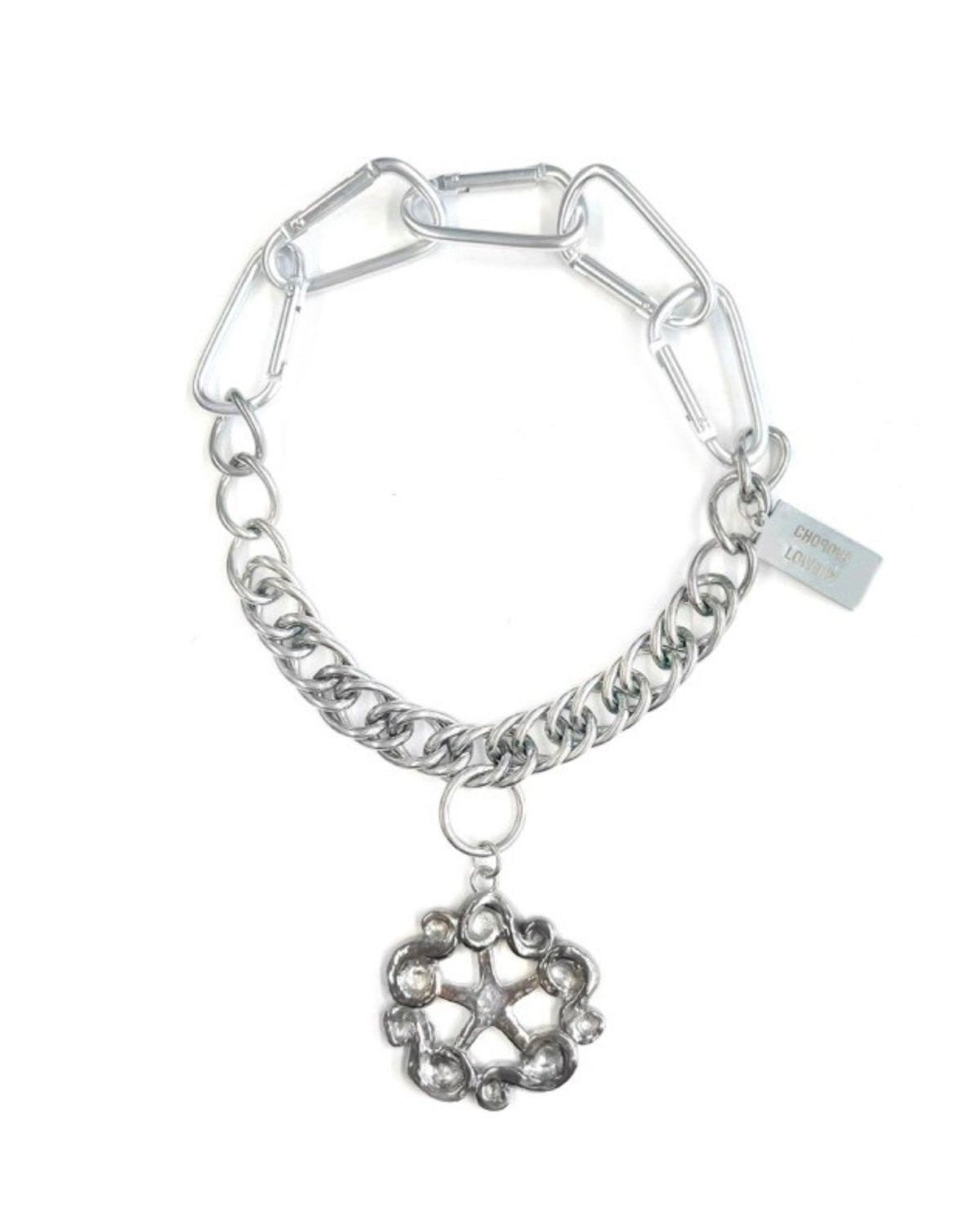 Infinite Swirl Carabiner Necklace