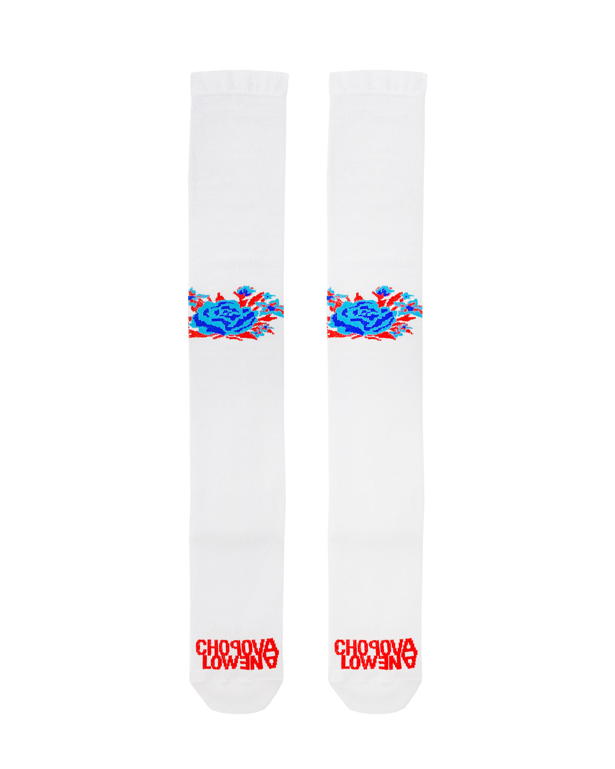 White Bouquet Super Long Socks