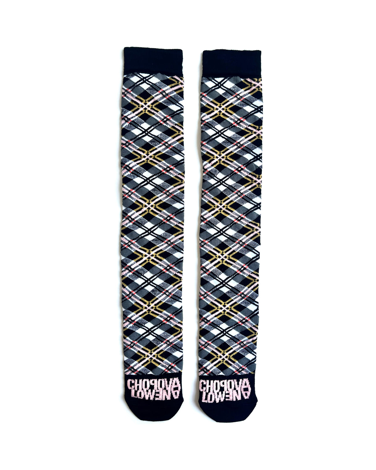 Preppy Plaid Long Socks