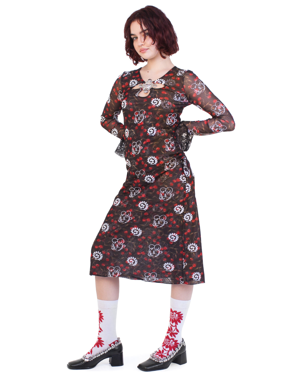 Windsucker Cherry Dress