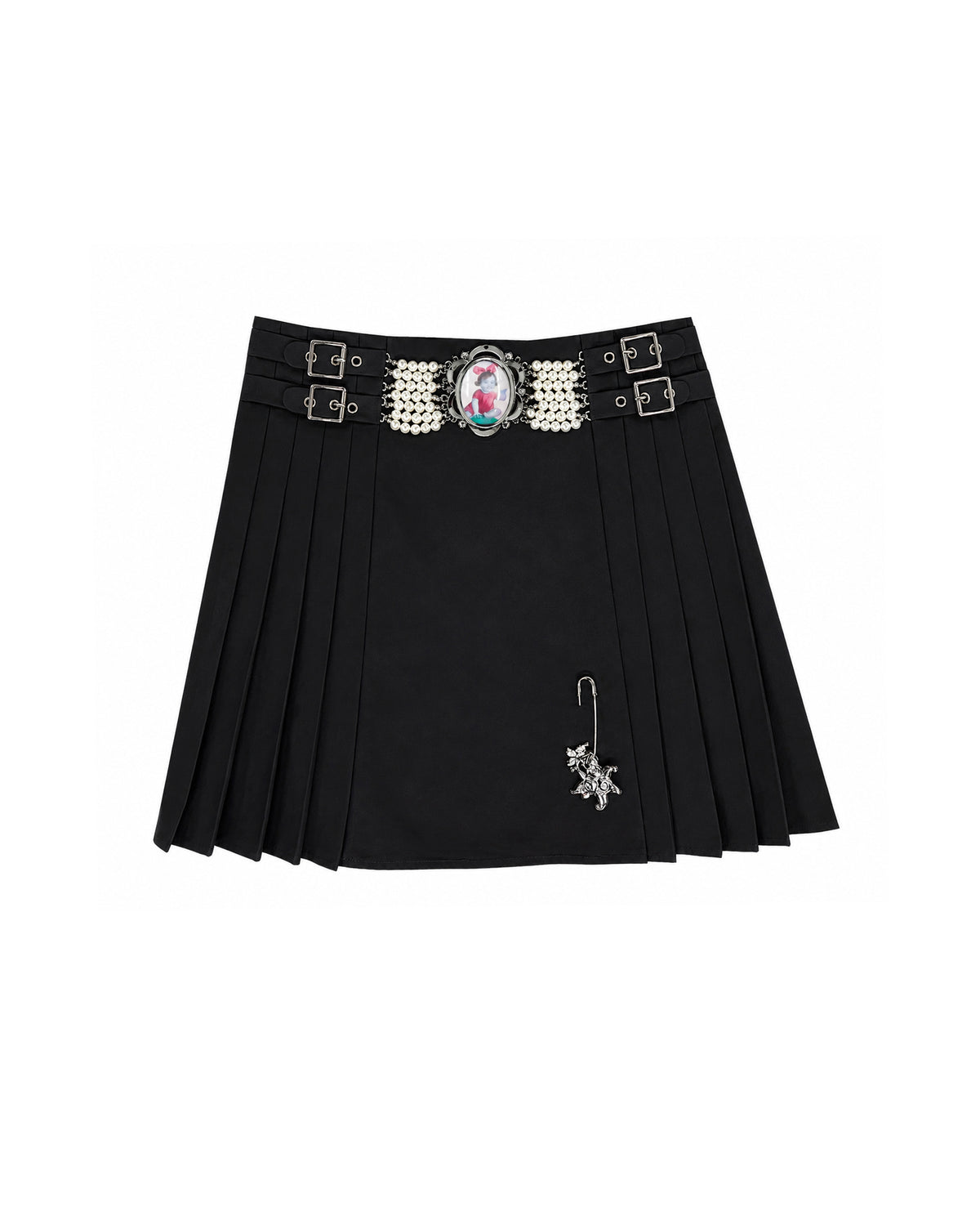 Duff Cameo Pearl Black Knee Kilt Skirt
