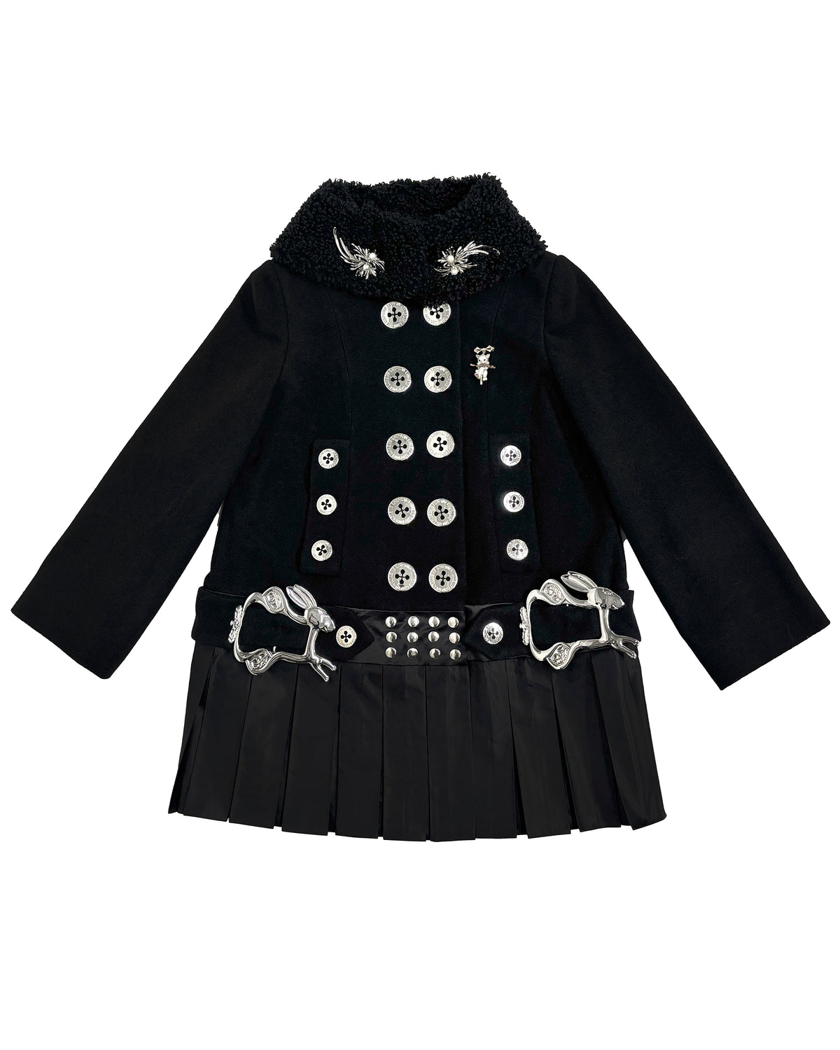 Black Fudge Buckle Coat