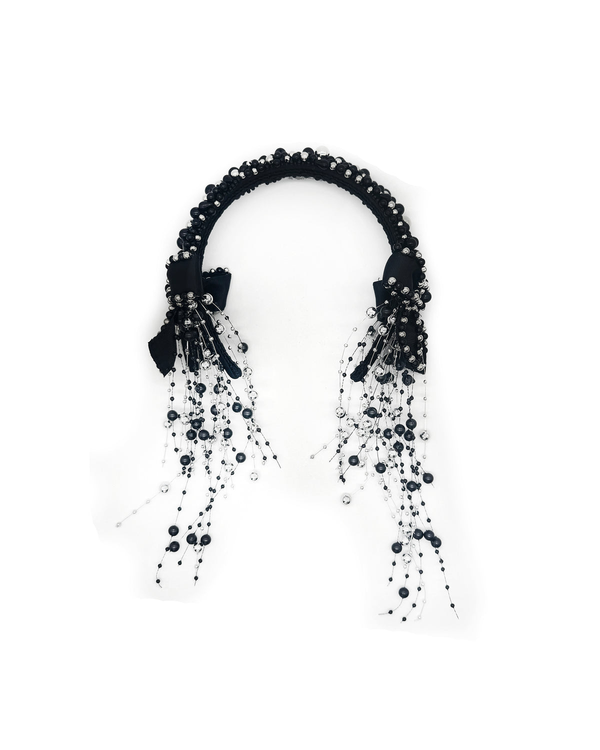 Black Beaded Headband