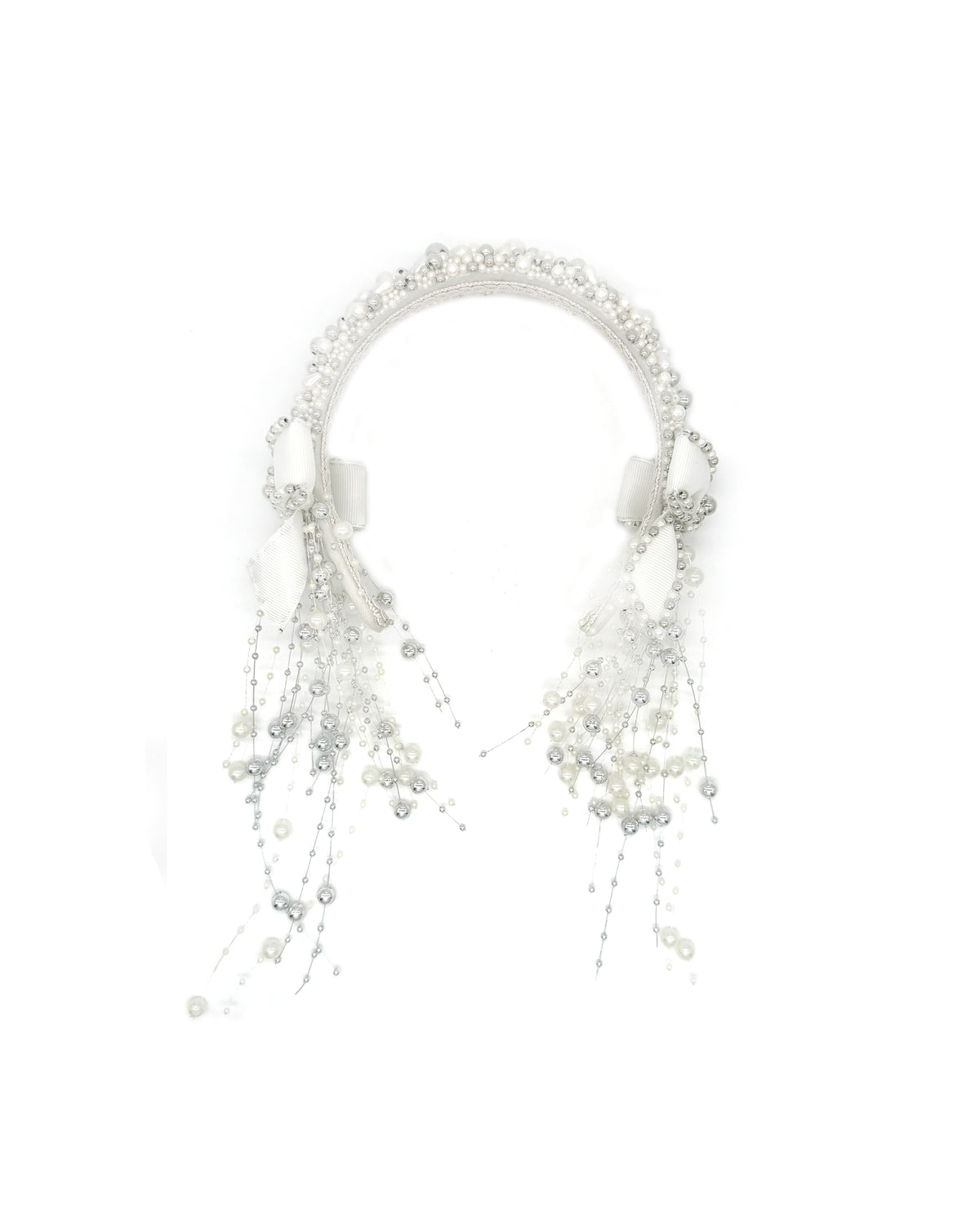 White Beaded Headband
