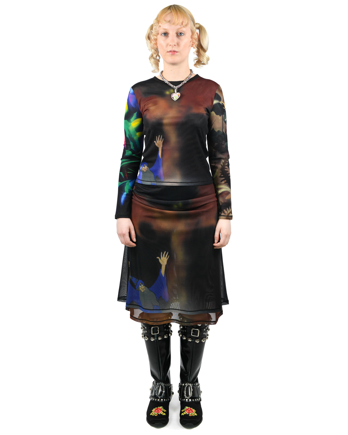 Disney X Chopova Lowena Sorcerer Long Sleeve Mesh Top