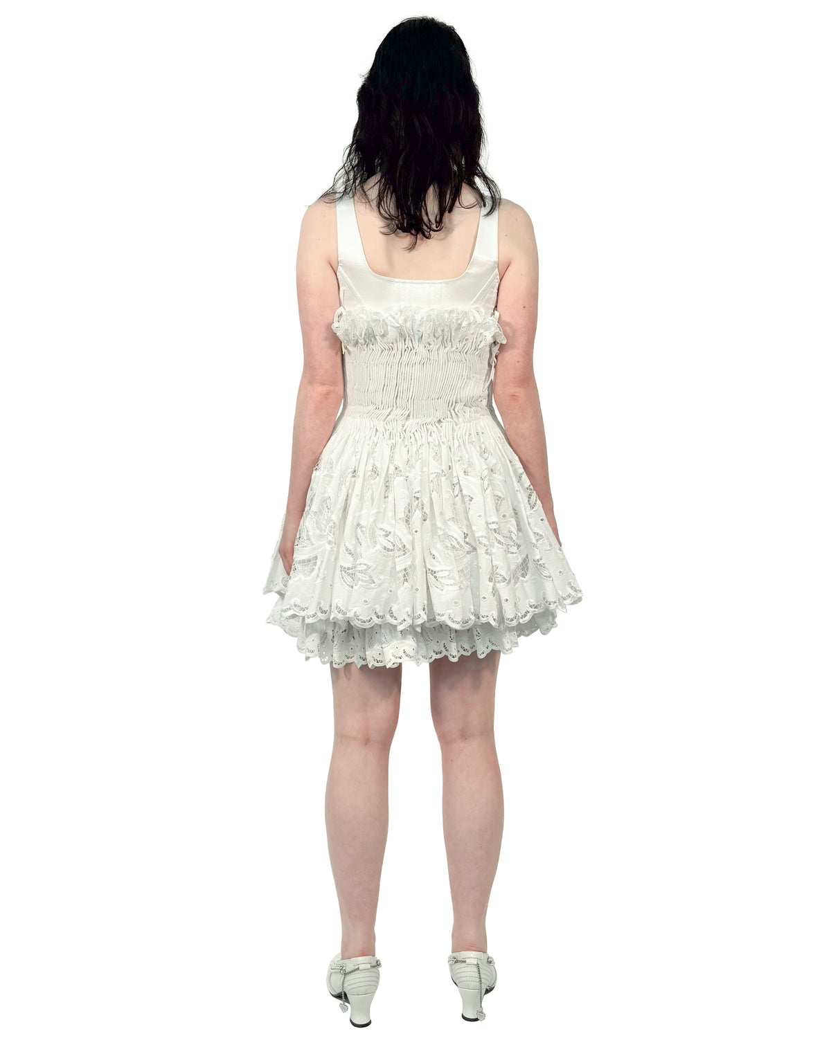 Faddy Bustier Smocked Dress