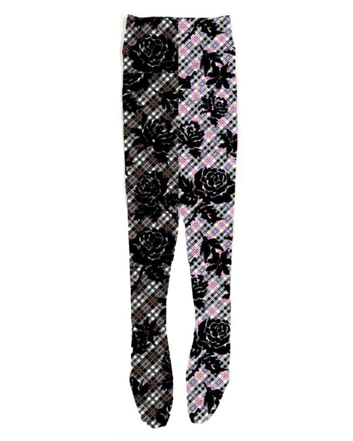 Picnic Plaid Flocked Mesh Leggings