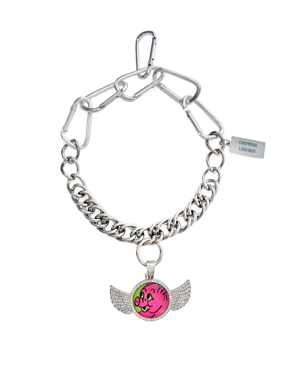 Hey Piggy Carabiner Necklace