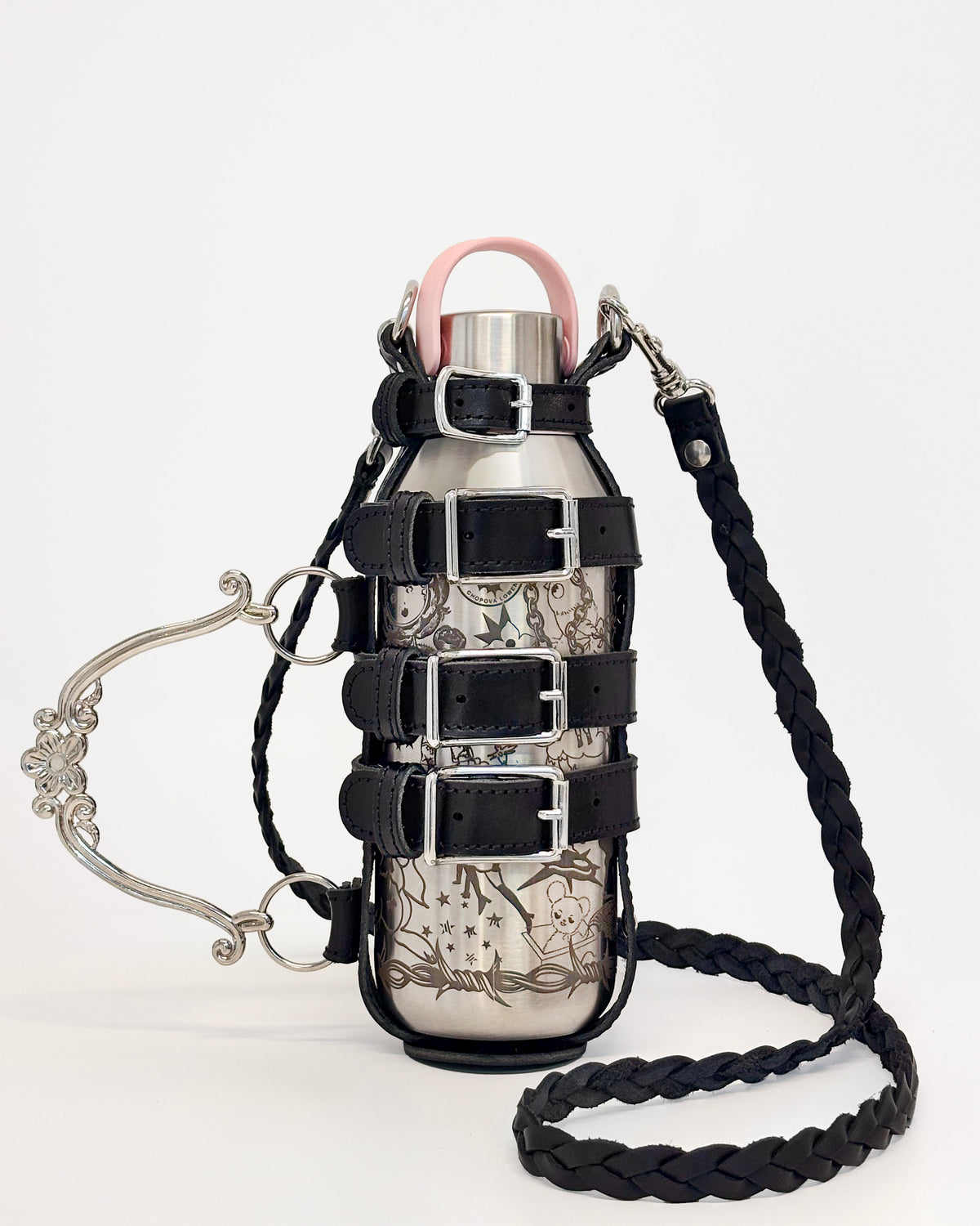 Chilly's x Chopova Lowena Water Bottle with Leather Holder